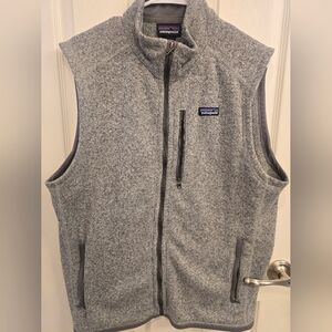 Patagonia Men’s Heather Gray Full-Zip Fleece Vest
